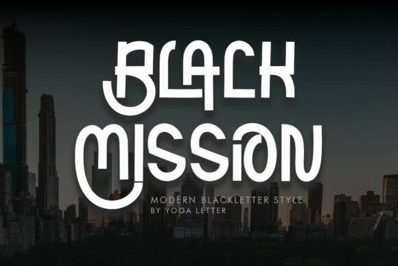 Black Mission: A Bold Typeface for Modern Design Expressions