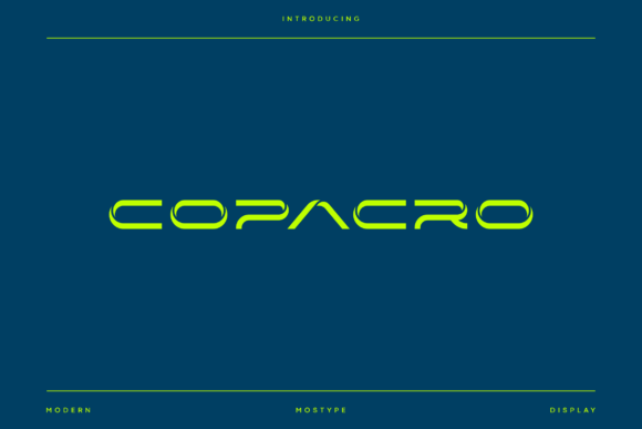 Copacro: A Bold Futuristic Typeface for Modern Design