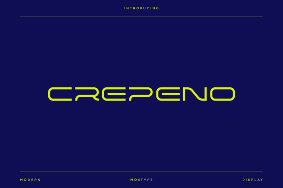 Crepeno: A Modern Futuristic Typeface for Bold Visual Design