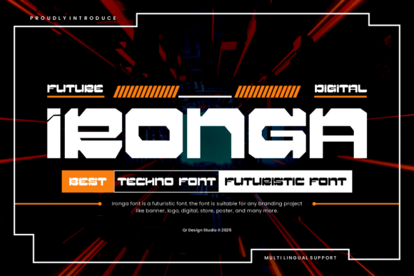 Ironga: The Futuristic Techno Font Redefining Modern Design