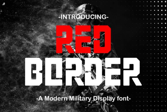 Red Border Stencil: A Bold Typeface for Modern Design Applications